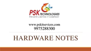 hardware notes
