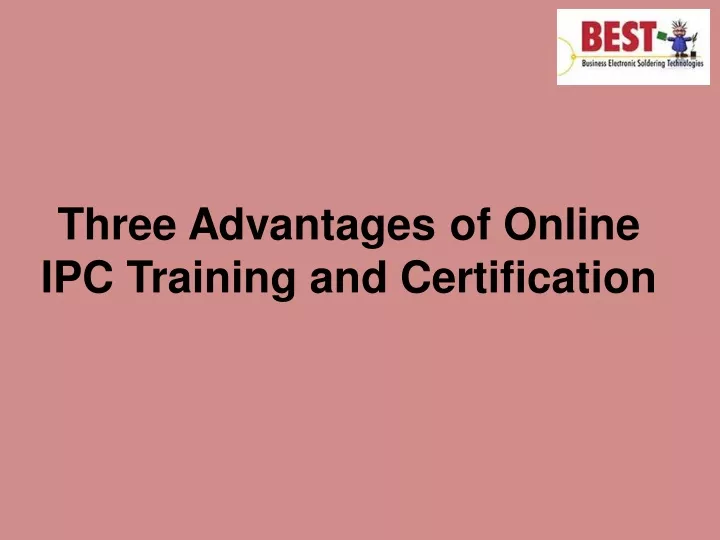 three advantages of online ipc training