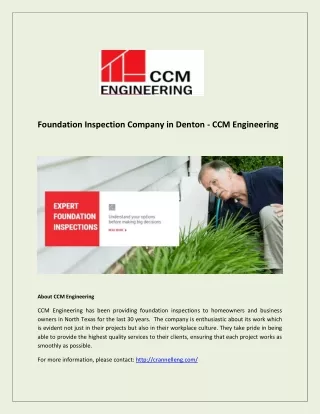 foundation inspection company in denton