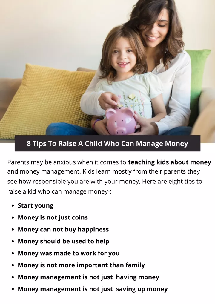 8 tips to raise a child who can manage money