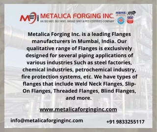Flanges | Carbon Steel Flanges | Slip-On Flanges Manufacturers in India