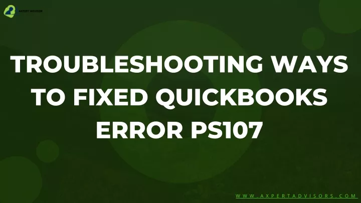 troubleshooting ways to fixed quickbooks error