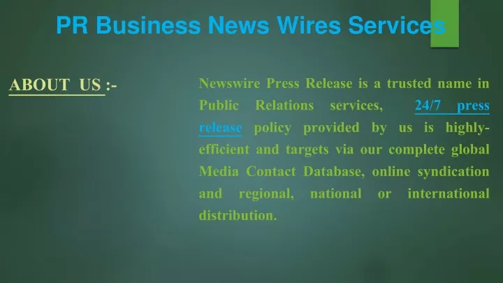 pr business news wires services