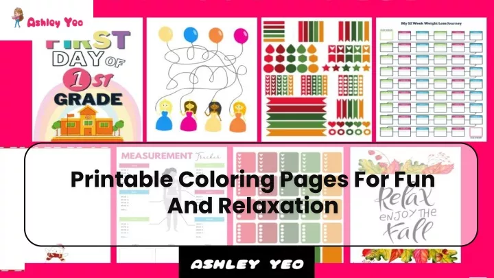 printable coloring pages for fun and relaxation
