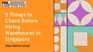 5 Things to Check Before Hiring Warehouses in Singapore
