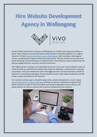 Benefits of Hiring a Website Development Company in Wollongong | ViVO Digital