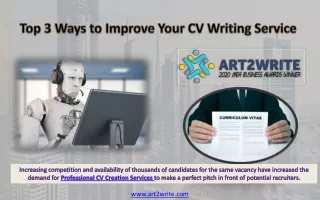 Top 3 Ways to Improve Your CV Writing Service – Art2write