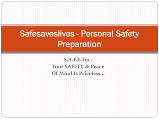 safesaveslives personal safety preparation