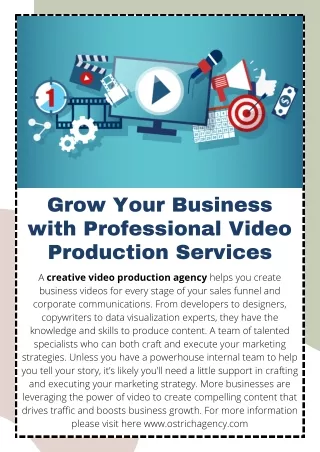 Grow Your Business with Professional Video Production Services
