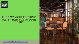 Top 5 ways to prevent water damage in your home