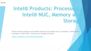 intel products processors intel nuc memory and storage