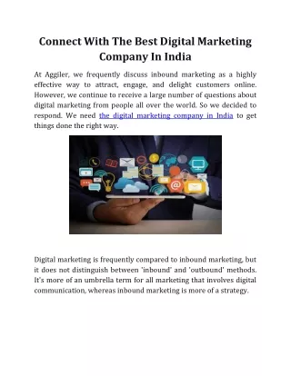 connect with the best digital marketing company
