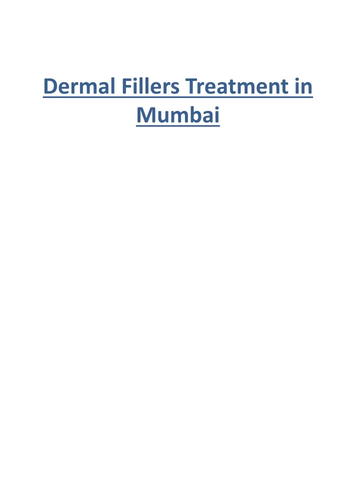 dermal fillers treatment in mumbai