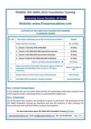 pas903 iso 14001 2015 foundation training