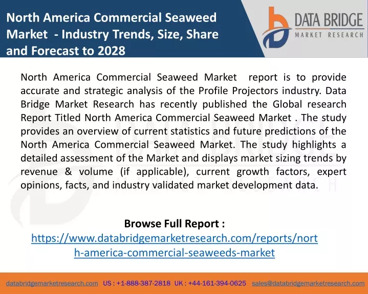 north america commercial seaweed market industry