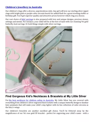 Children Jewellery in Australia