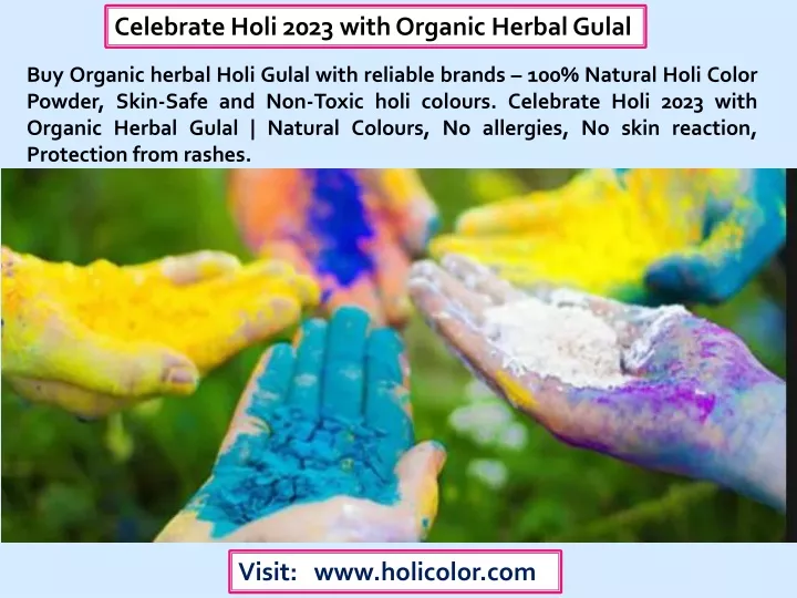 celebrate holi 2023 with organic herbal gulal