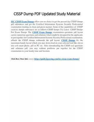 cissp dump pdf updated study material cissp dump