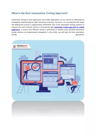 what is the best automation testing approach