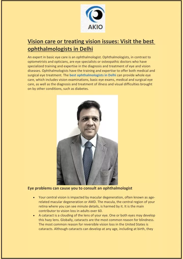 PPT - Visit the best ophthalmologists in Delhi PowerPoint Presentation ...