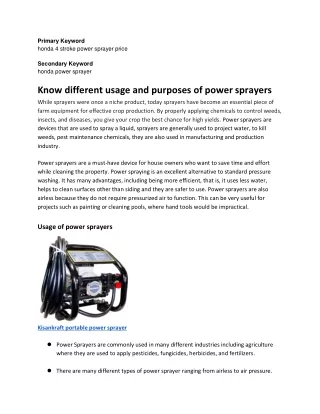 primary keyword honda 4 stroke power sprayer