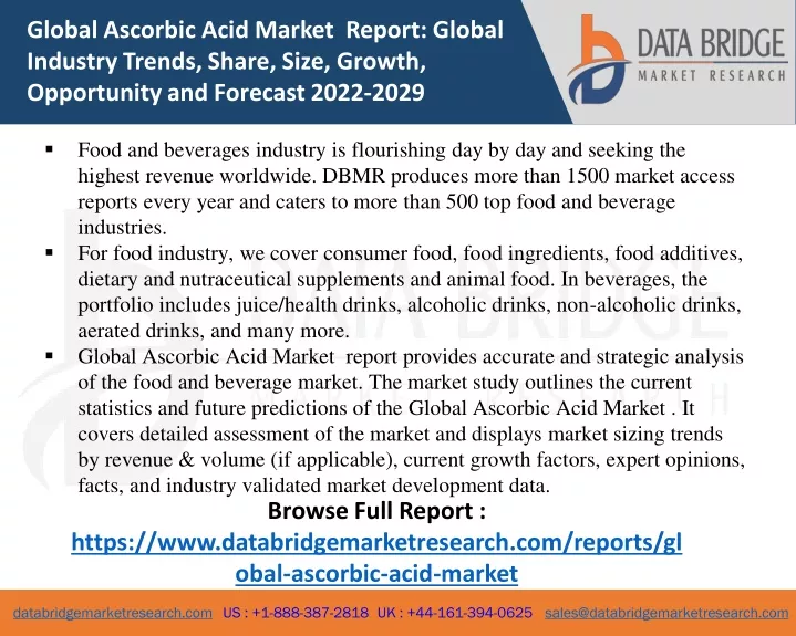 global ascorbic acid market report global