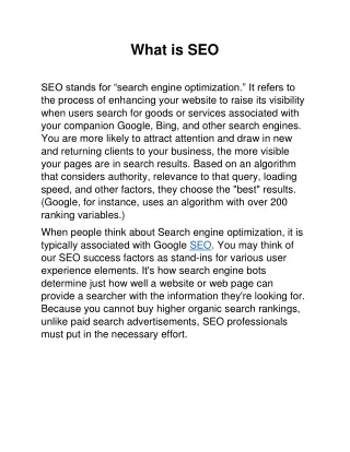 What is SEO