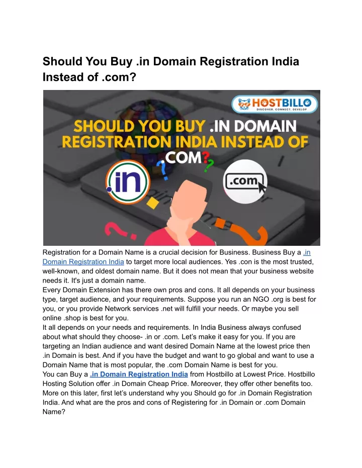 should you buy in domain registration india