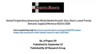 Forged Alloy Alumunium Wheel Market