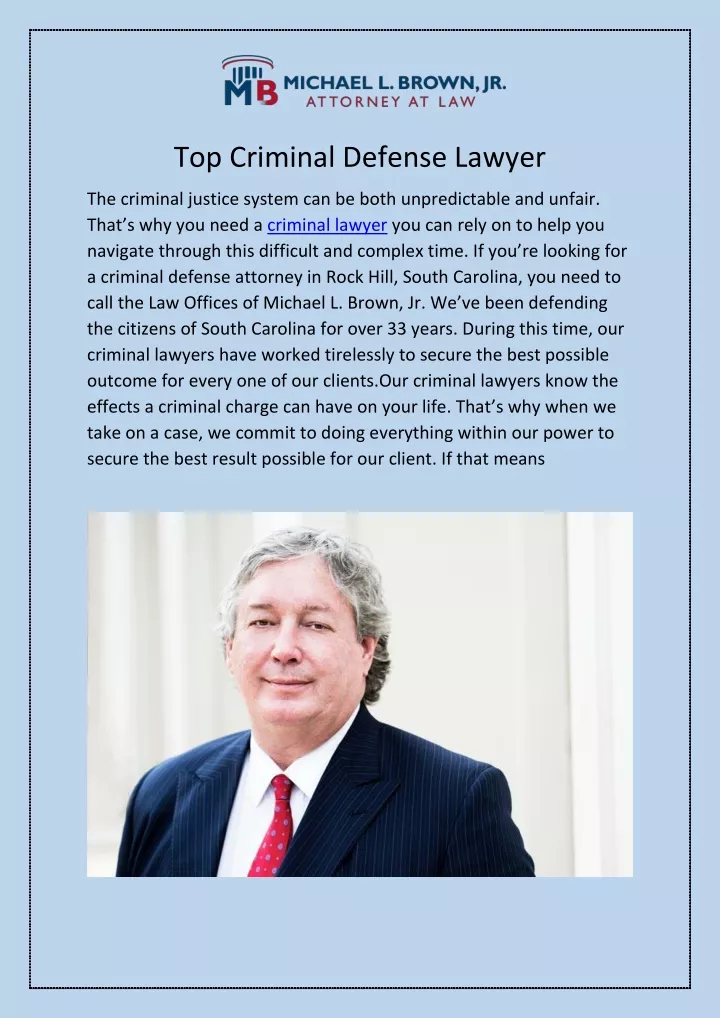 Ppt Top Criminal Defense Lawyer Powerpoint Presentation Free Download Id 11608020