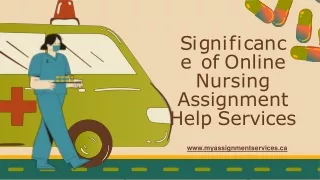 Significance of Online Nursing Assignment Help Services