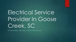 Best Electrical Service Provider In Goose Creek, SC