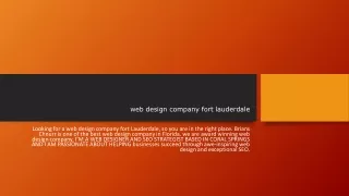 Web design company fort lauderdale