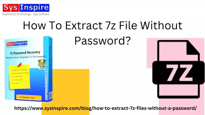 how to extract 7z file without password