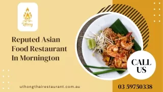 Reputed Asian Food Restaurant In Mornington