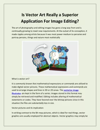 Is Vector Art Really a Superior Application For Image Editing?