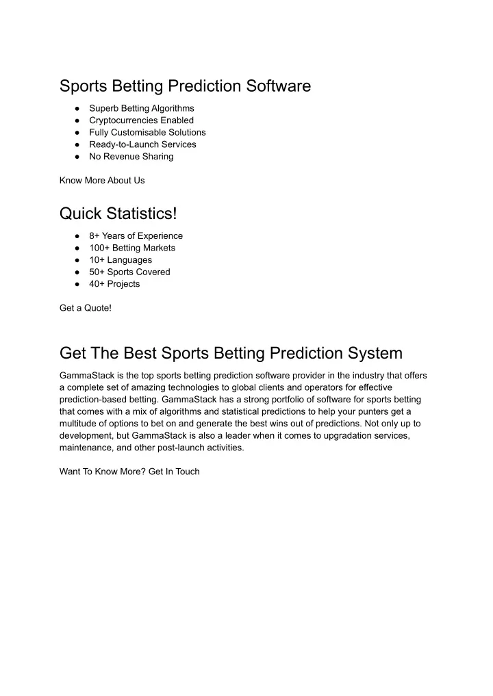 sports betting prediction software