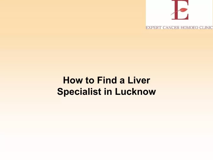 how to find a liver specialist in lucknow