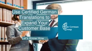 Use Certified German Translations to Expand Your Customer Base
