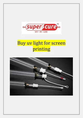 Buy uv light for screen printing