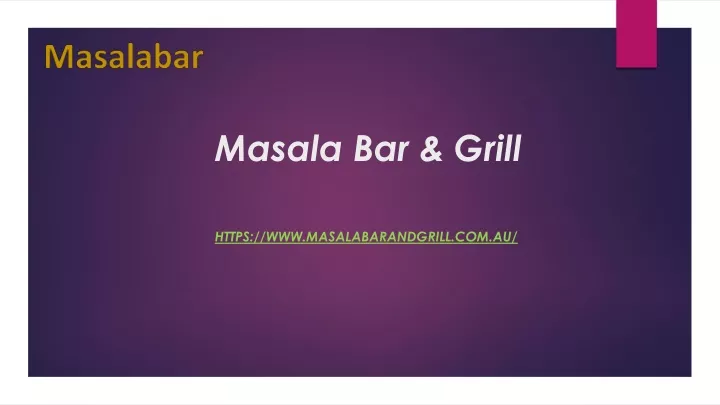 masala bar grill