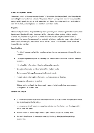 library management system