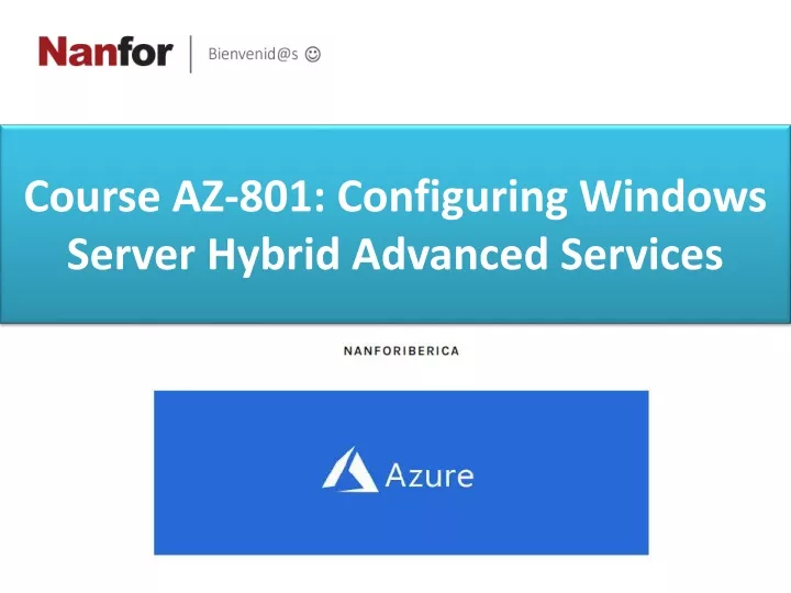 course az 801 configuring windows server hybrid advanced services