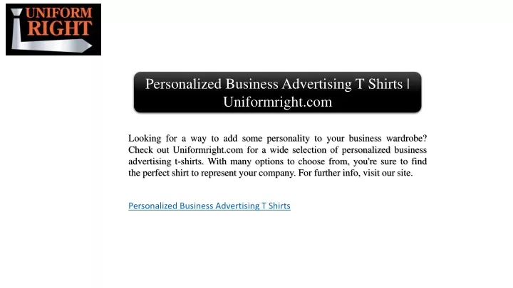 personalized business advertising t shirts