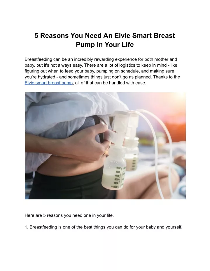 5 reasons you need an elvie smart breast pump