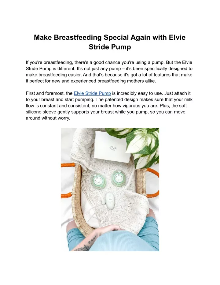 make breastfeeding special again with elvie