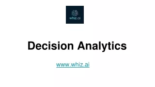 How WhizAI Supports Decision Analytics