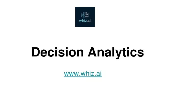 decision analytics