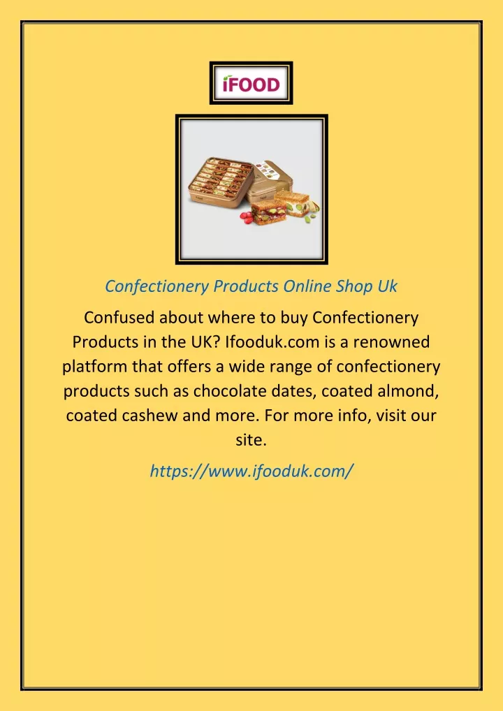 confectionery products online shop uk