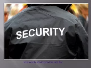 best security service provider in el rio